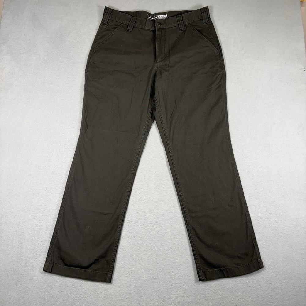 Carhartt Rugged Flex Work Pants Mens 34x30 Relaxed Fit Canvas BN2291-M NWT